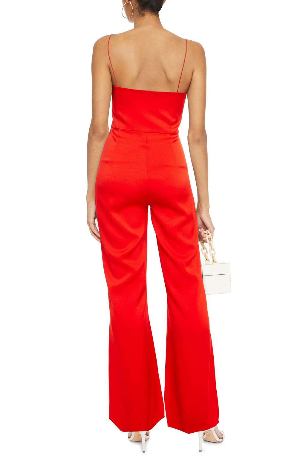 GALVAN  LONDON Phoebe satin-crepe flared jumpsuit