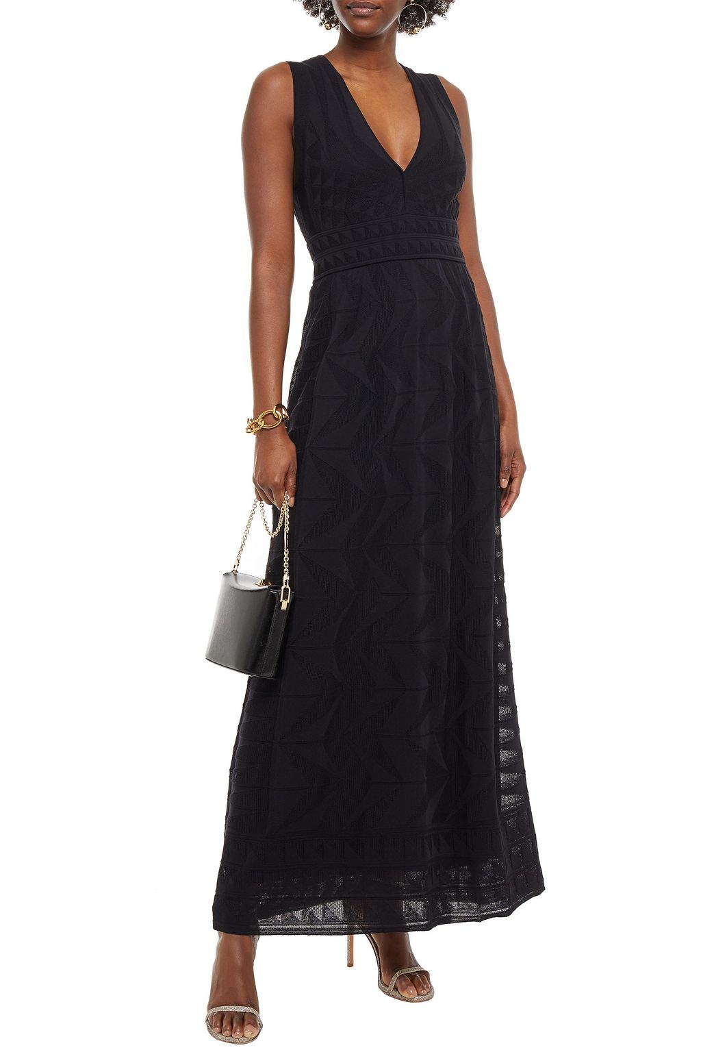 M MISSONI Crochet-knit cotton-blend maxi dress