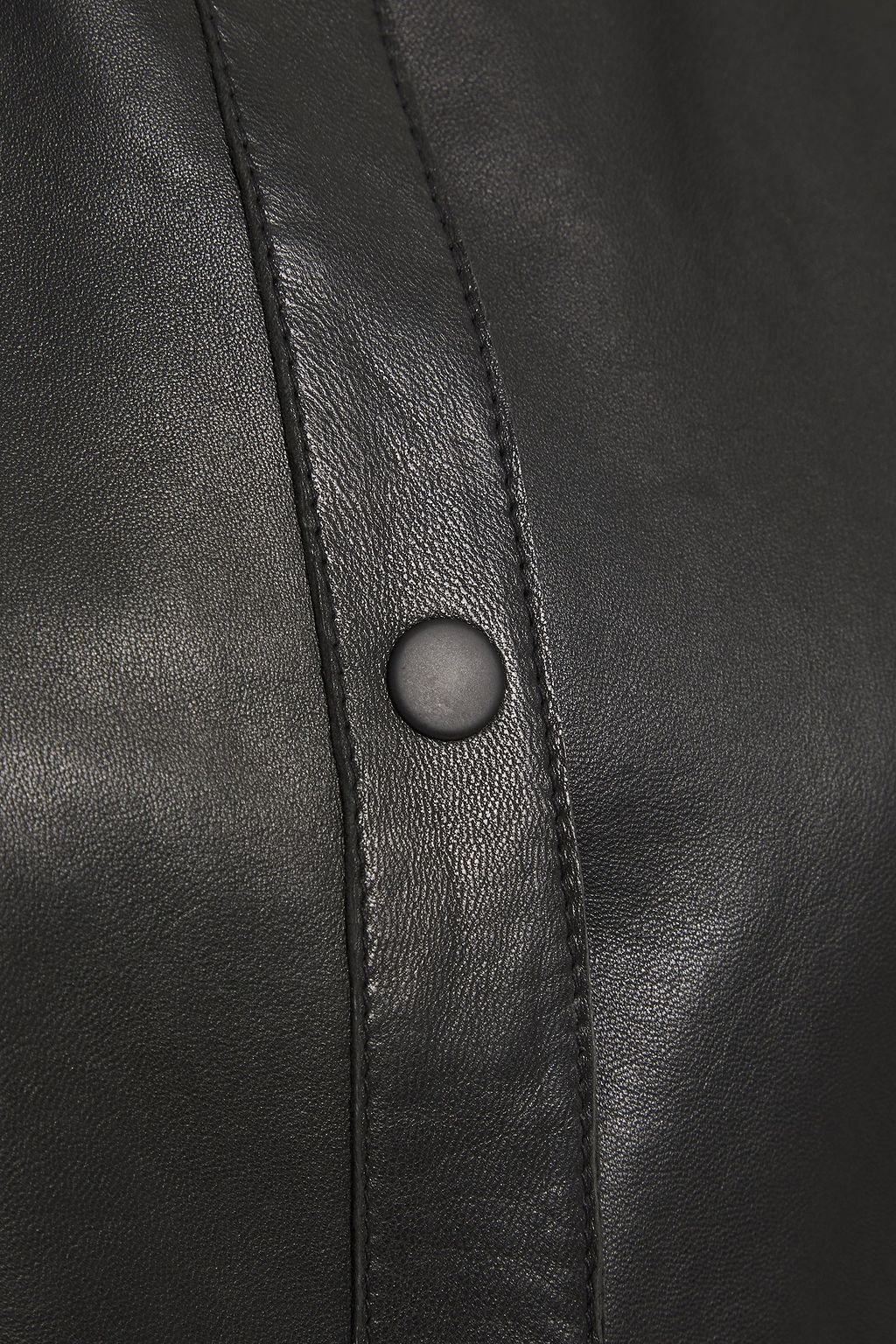 MUUBAA Flared leather mini dress