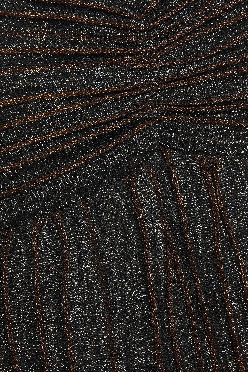 M MISSONI Tiered metallic crochet-knit maxi dress