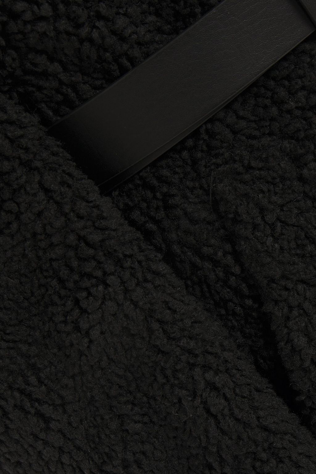 BA&SH Belted faux shearling hooded coat