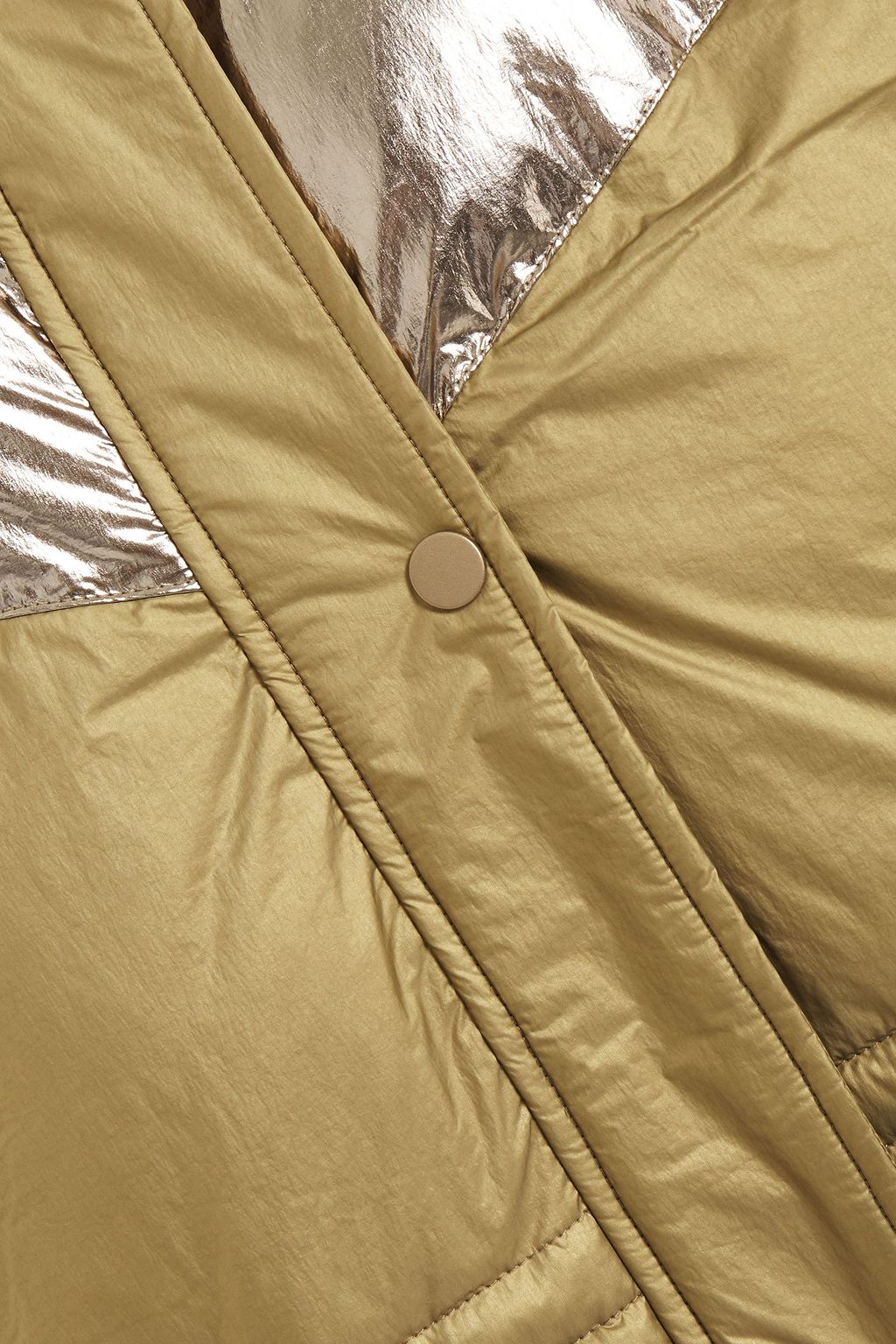 BA&SH Doudoune quilted foiled shell coat
