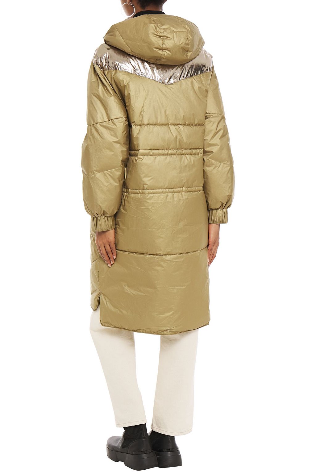 BA&SH Doudoune quilted foiled shell coat