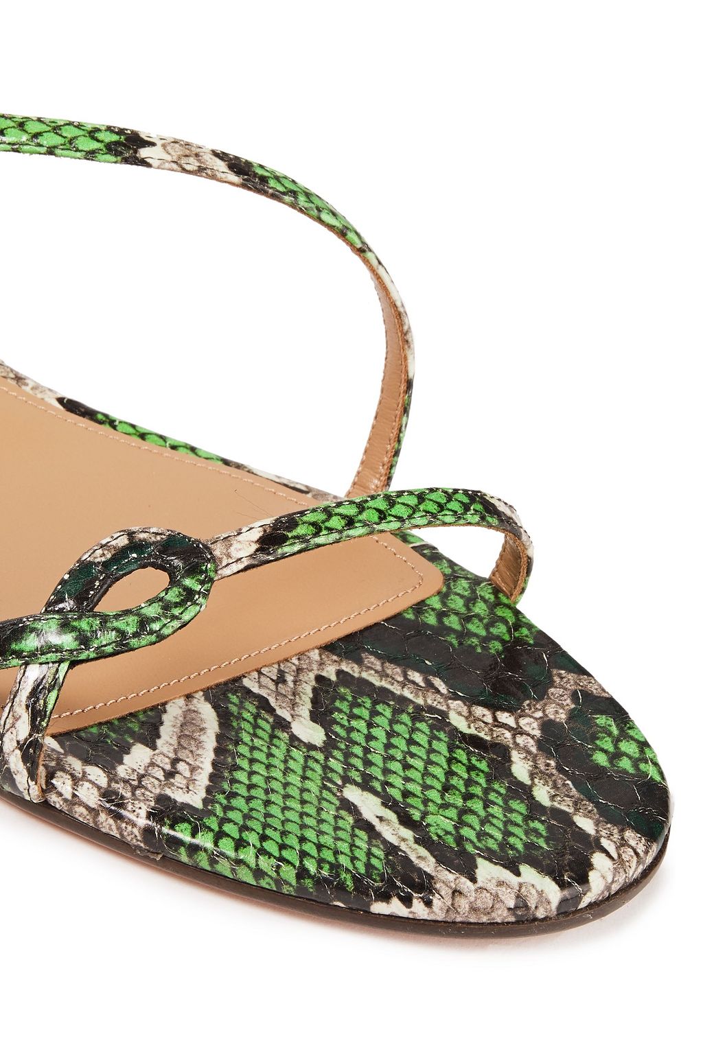 AQUAZZURA Serpentine elaphe sandals