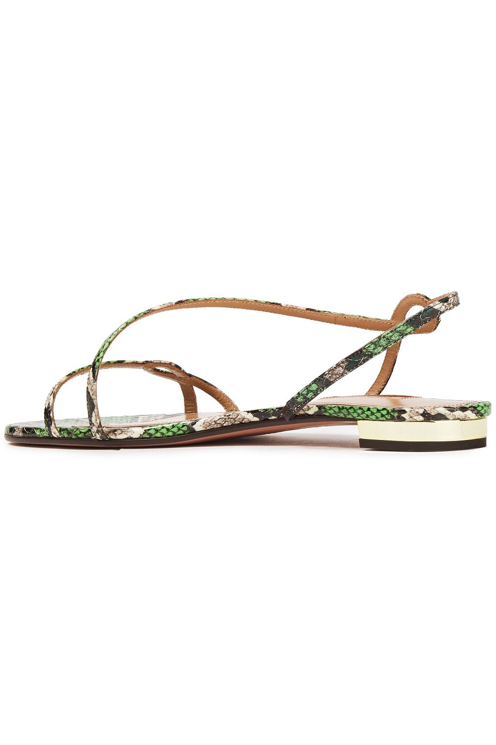 AQUAZZURA Serpentine elaphe sandals