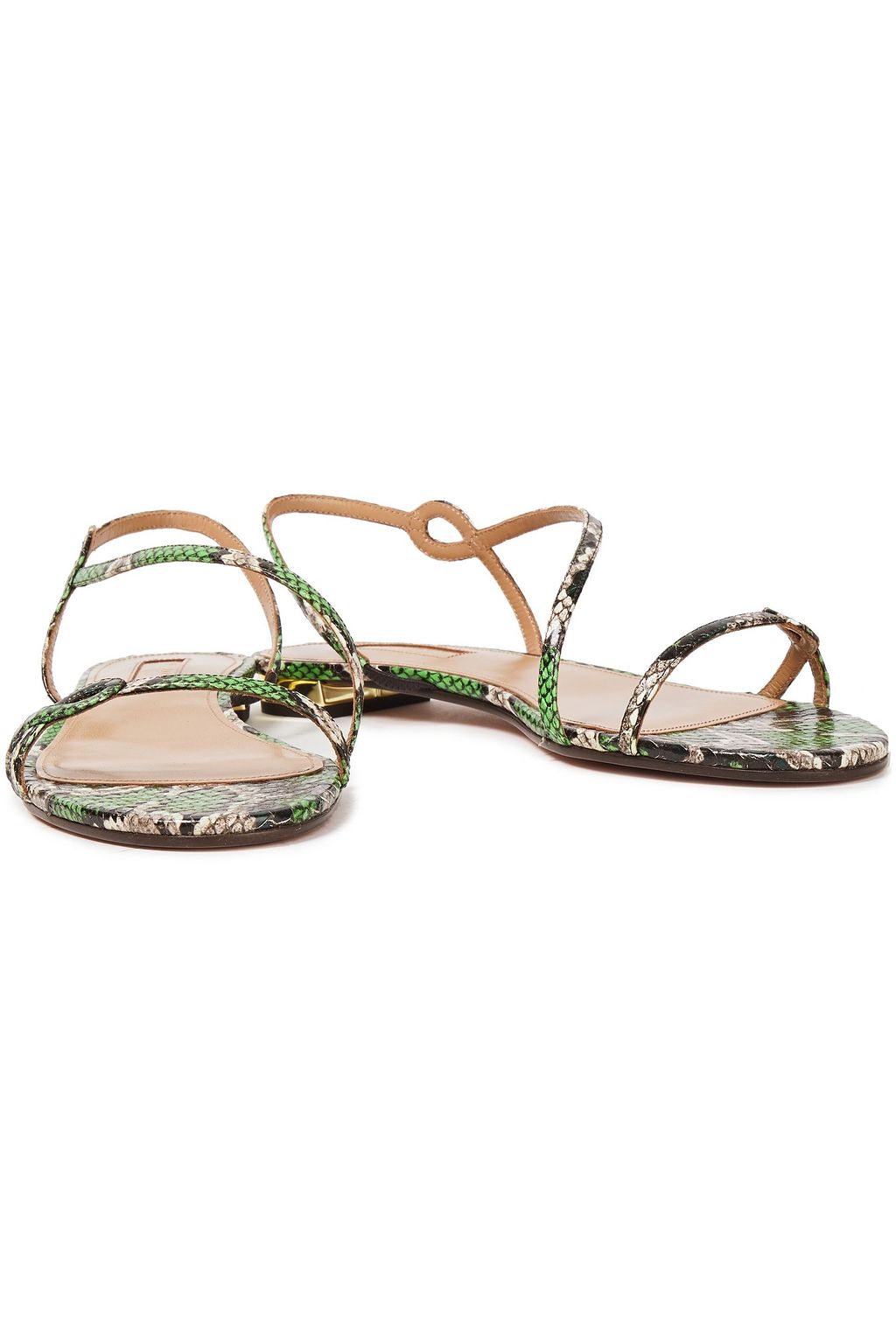 AQUAZZURA Serpentine elaphe sandals
