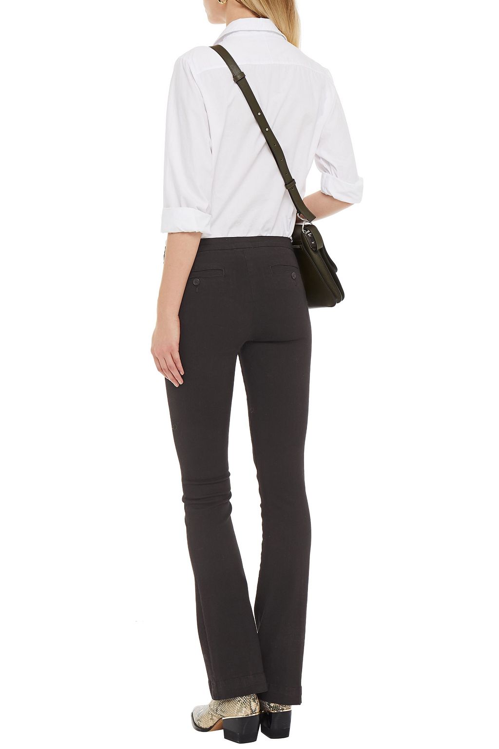 FRAME Le Serge cotton-blend twill slim-leg pants