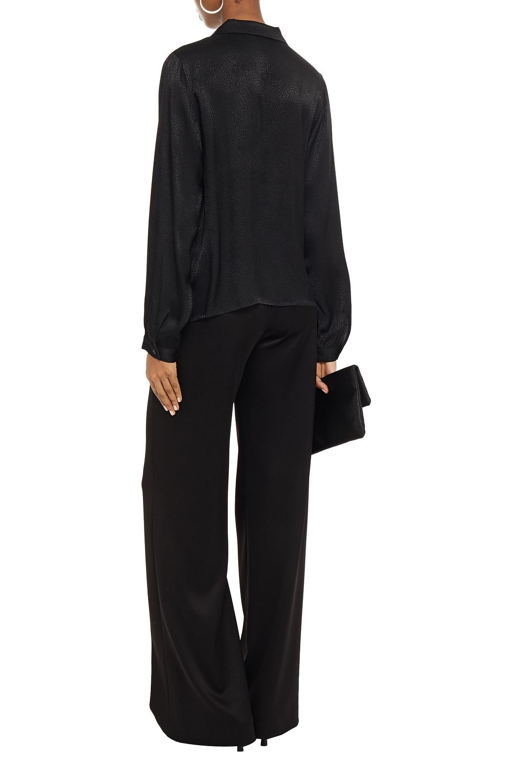 ANINE BING Satin-jacquard shirt