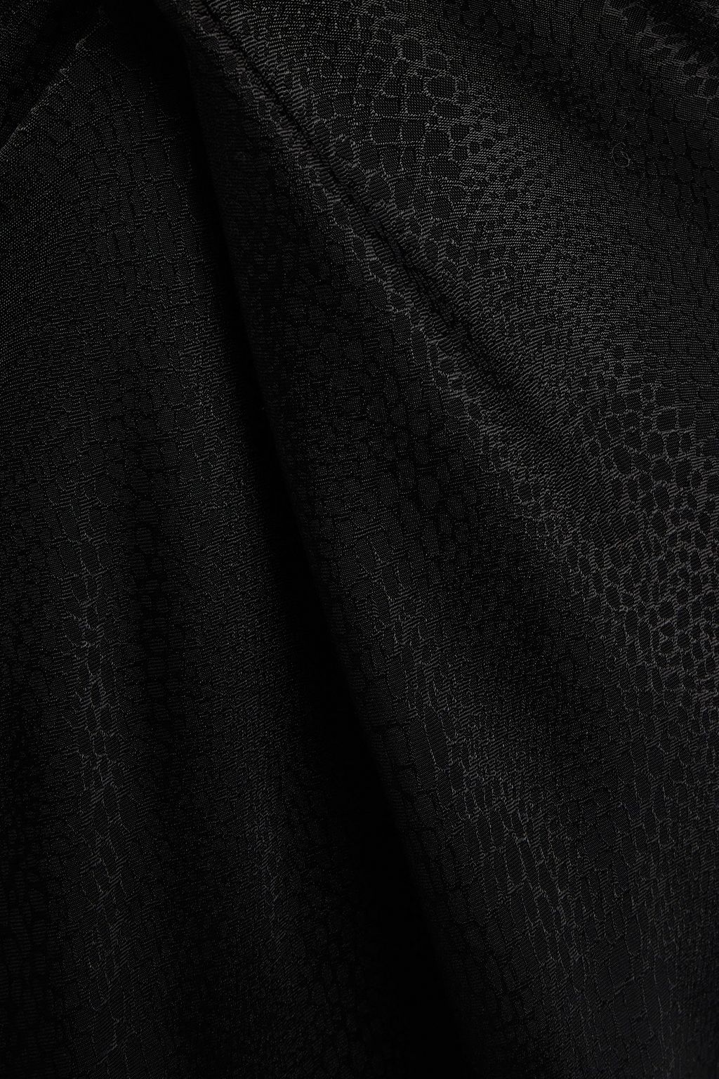 ANINE BING Fluted satin-jacquard midi skirt