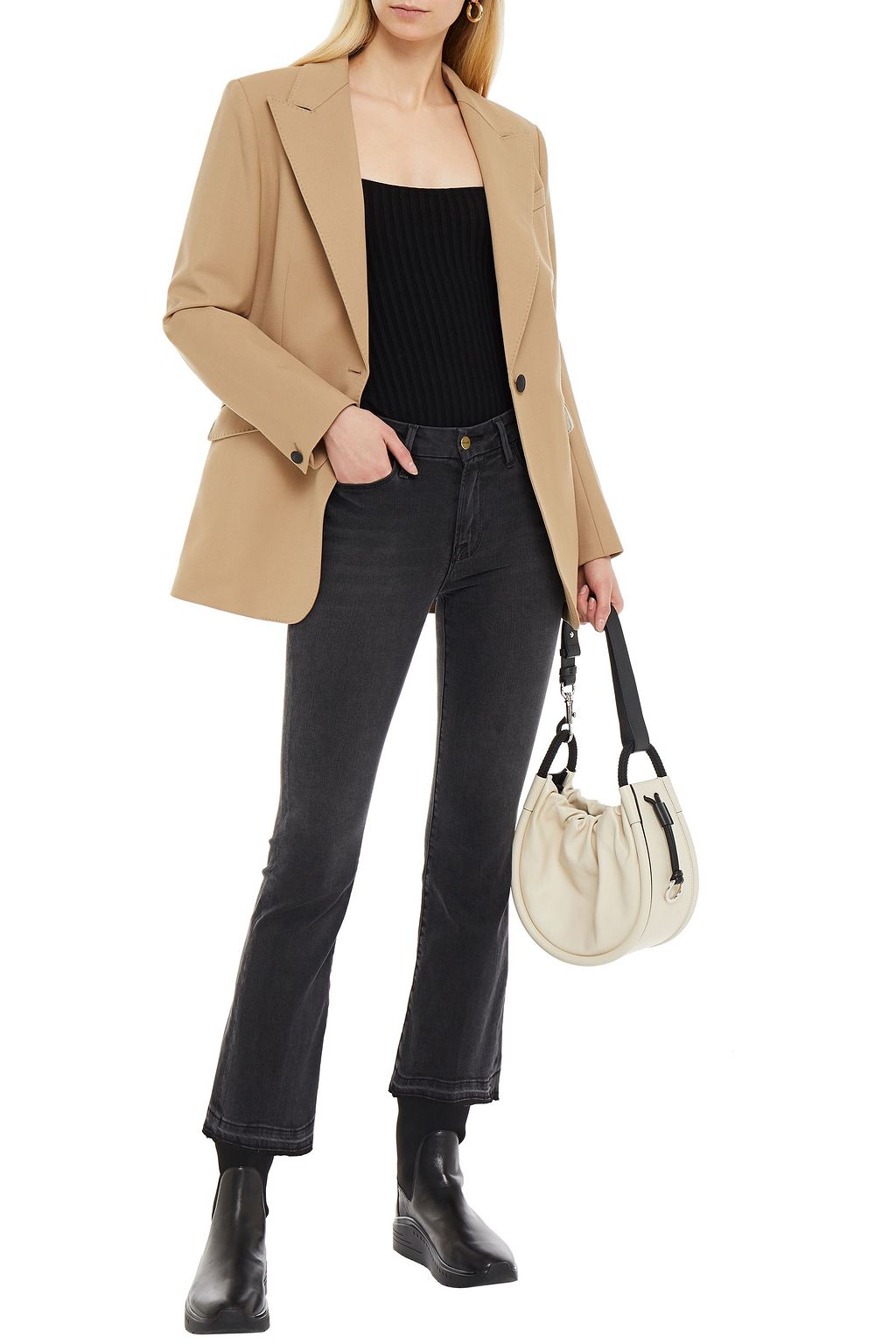 FRAME Le Crop Mini Boot high-rise kick-flare jeans