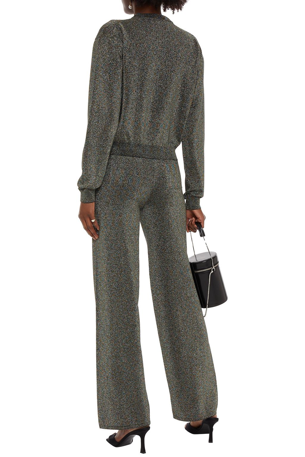 LANVIN Cotton-blend Lurex wide-leg pants