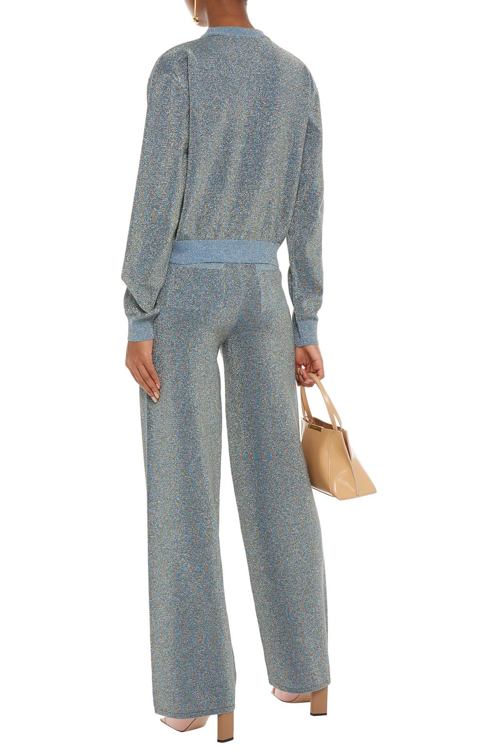 LANVIN Cotton-blend Lurex wide-leg pants