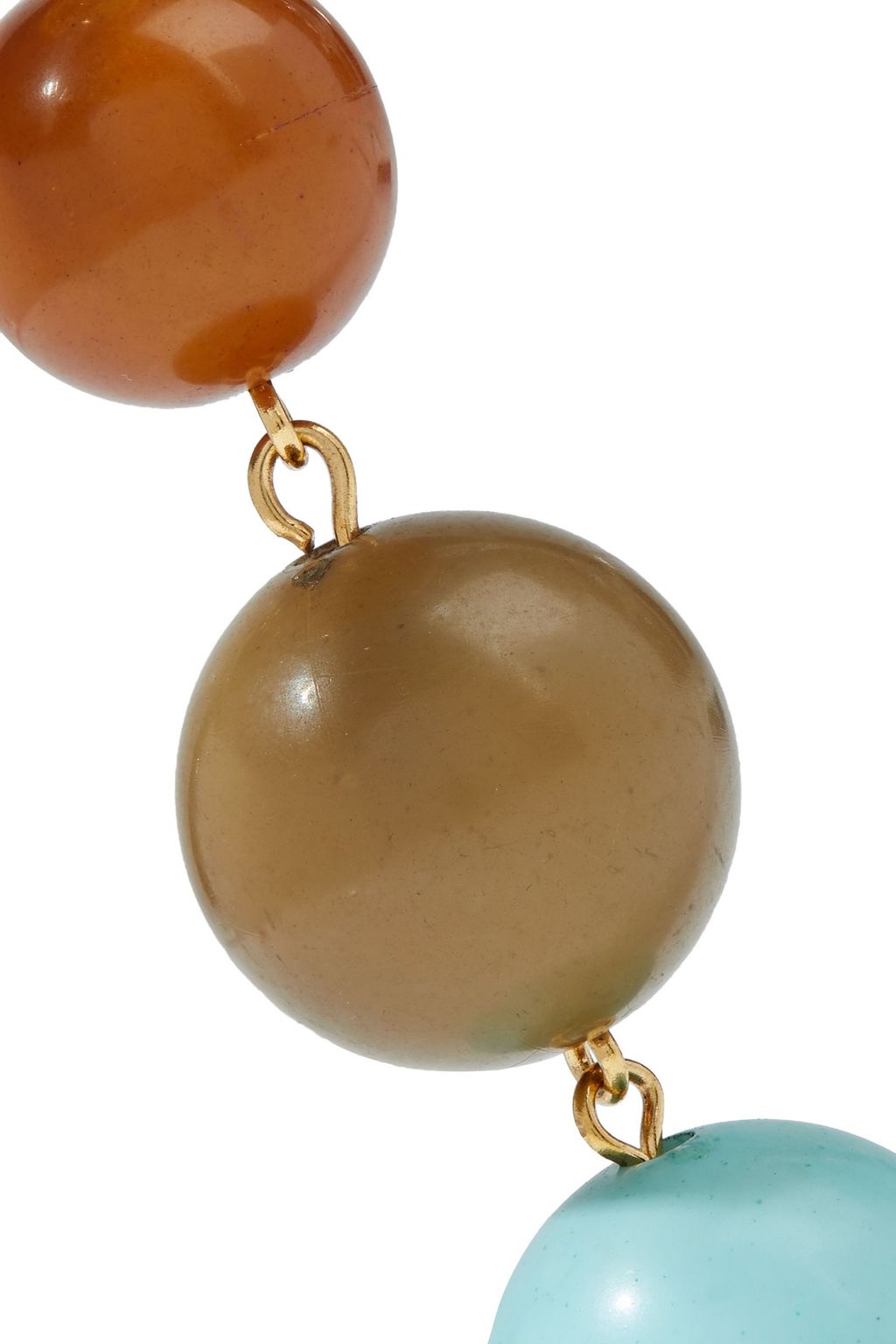 OSCAR DE LA RENTA Gold-tone beaded earrings