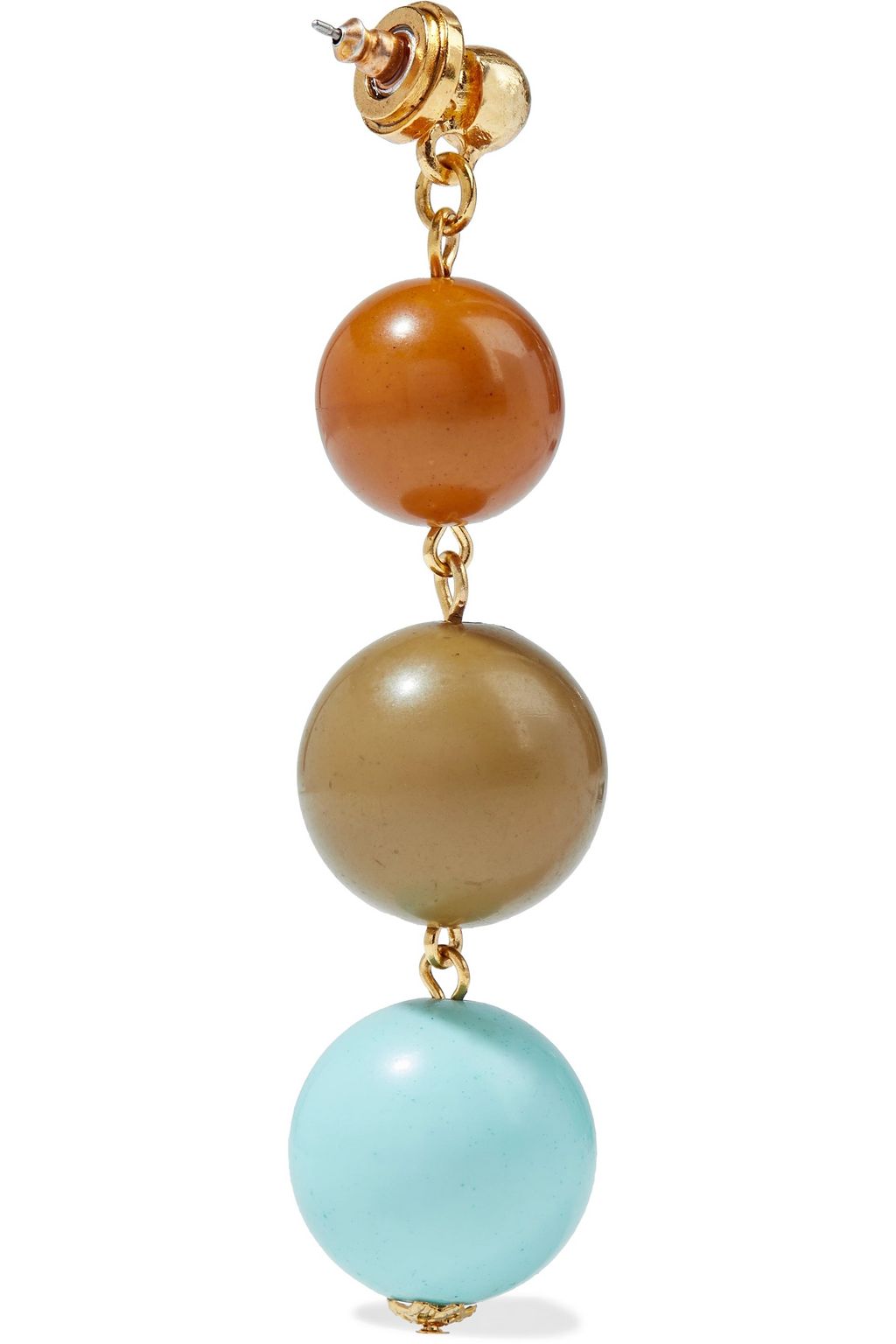 OSCAR DE LA RENTA Gold-tone beaded earrings