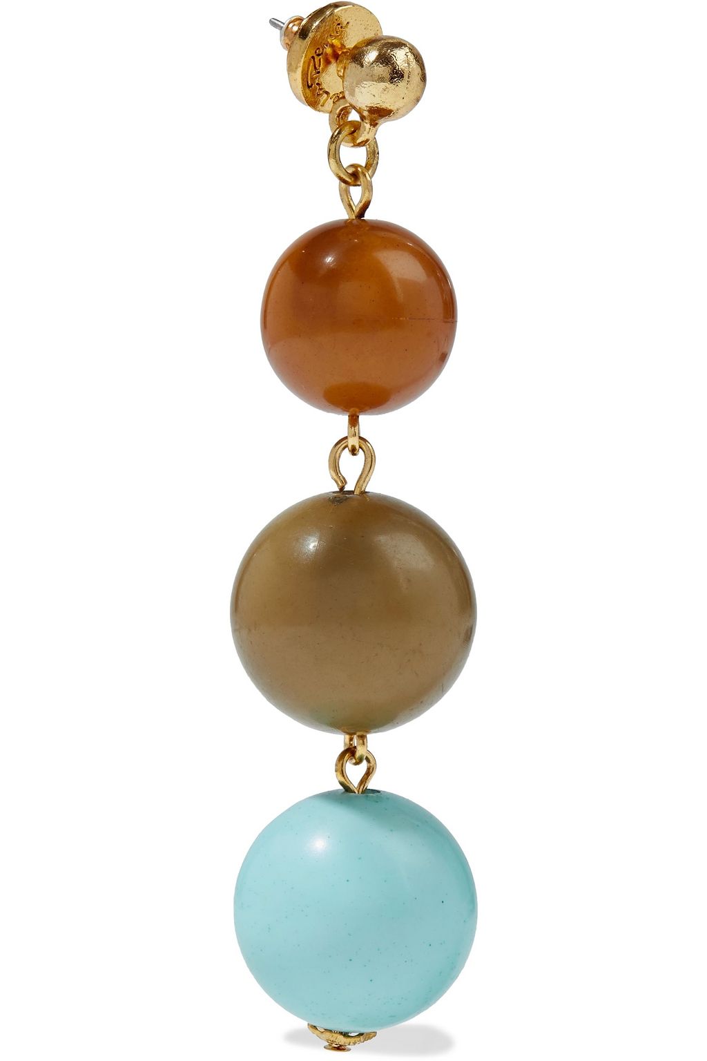 OSCAR DE LA RENTA Gold-tone beaded earrings
