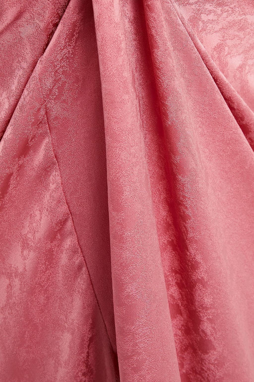 REFORMATION Terraza draped silk-jacquard gown