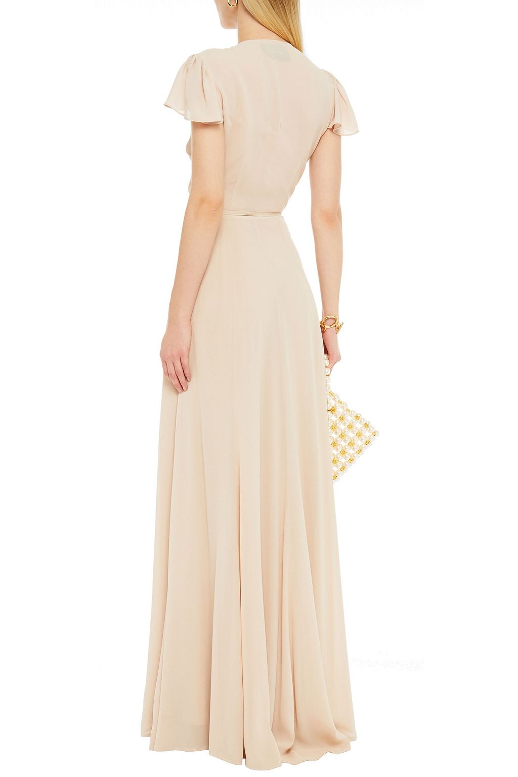 REFORMATION Rosey crepe maxi wrap dress