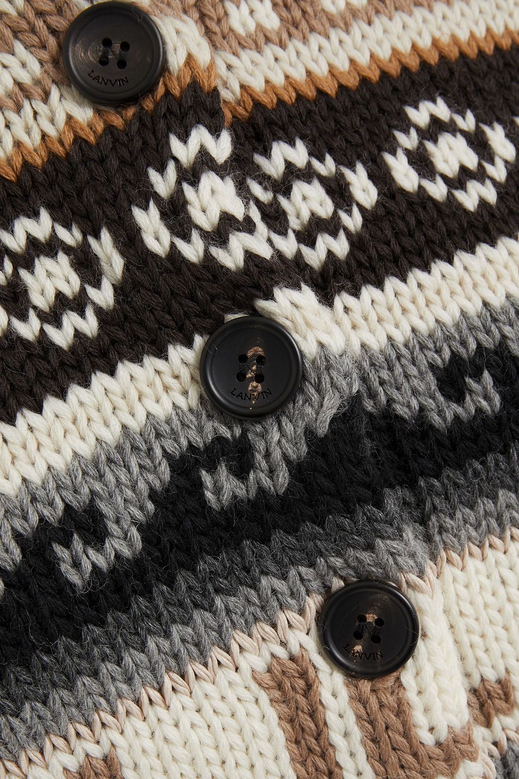 LANVIN Fair Isle wool-blend cardigan