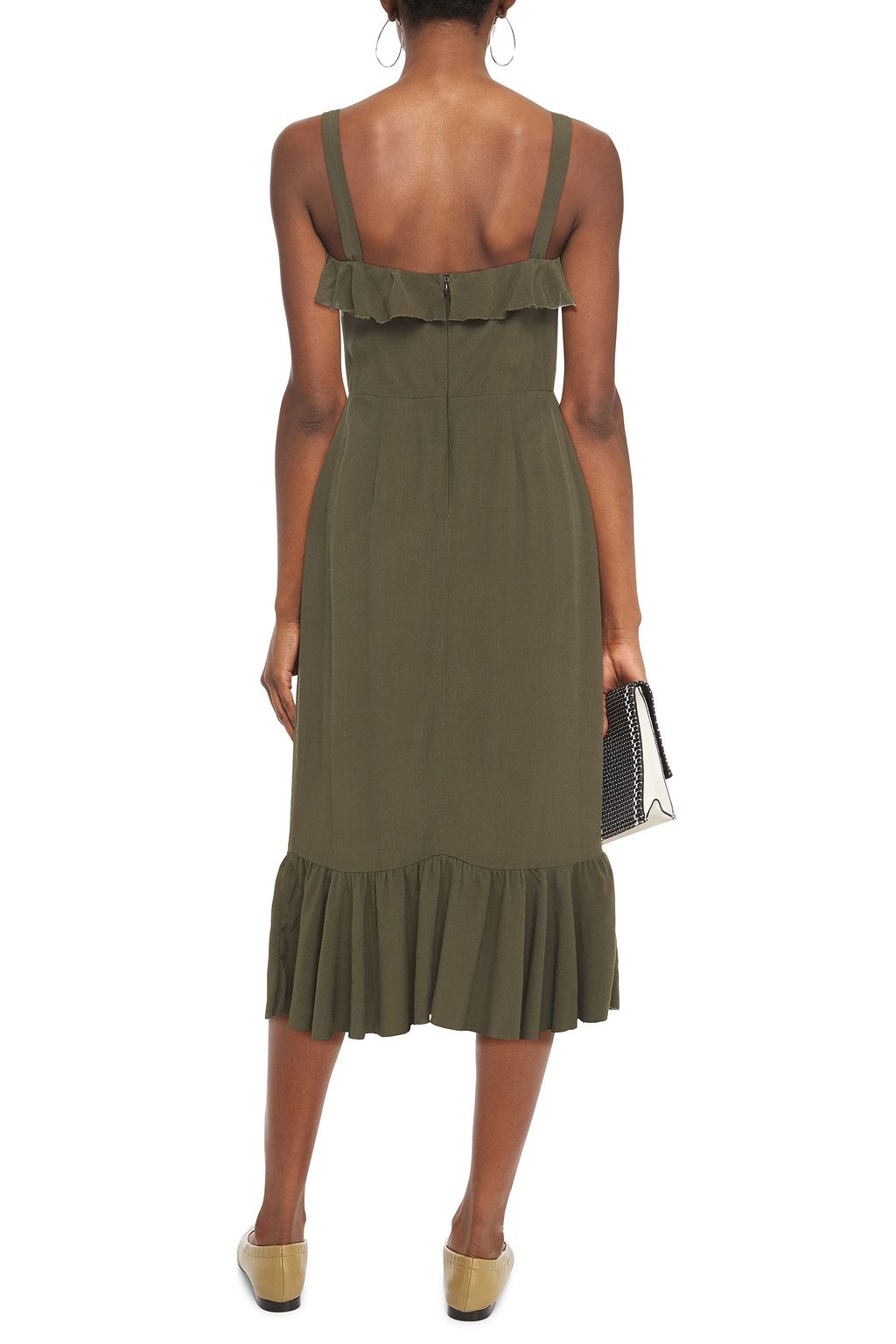 REFORMATION Frida ruffled crepe midi dress