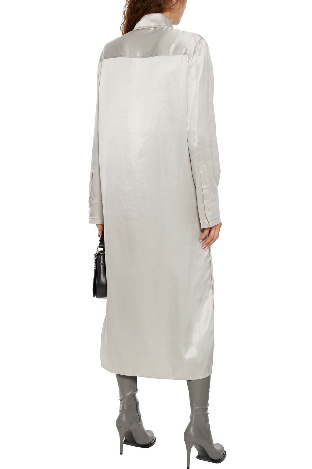 ACNE STUDIOS Dimara satin midi shirt dress