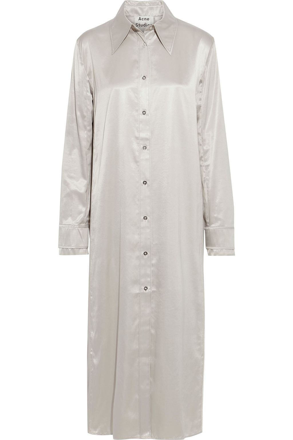 ACNE STUDIOS Dimara satin midi shirt dress | THE OUTNET