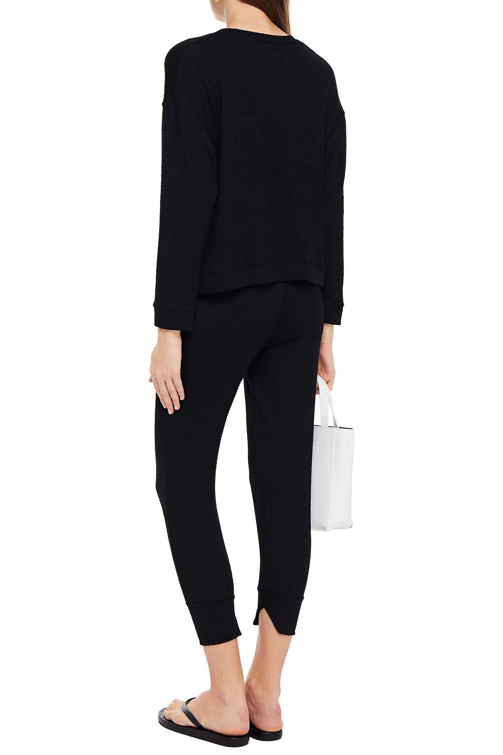 ENZA COSTA Bouclé-knit sweater