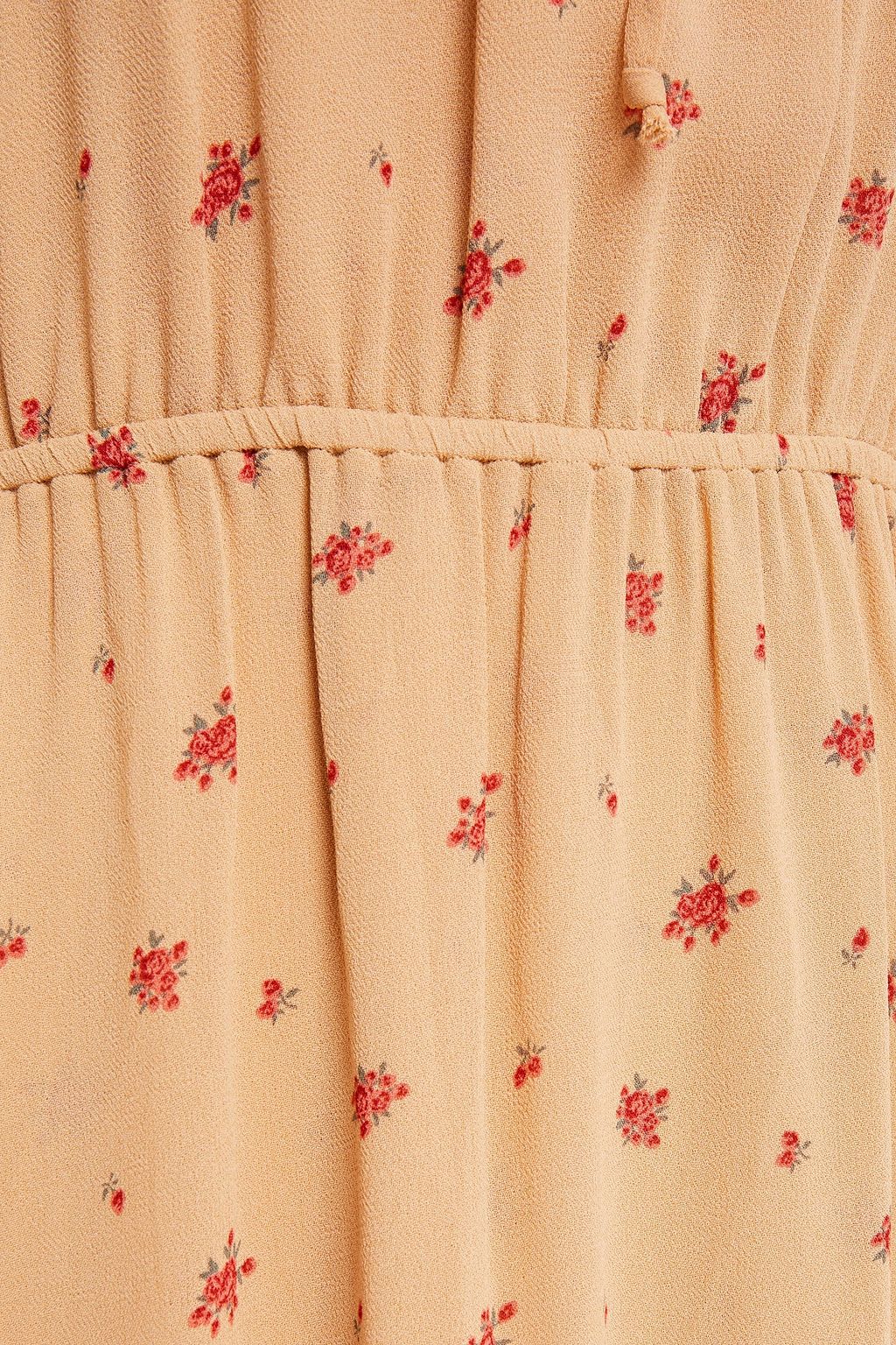 REFORMATION Augusta gathered floral-print crepe maxi dress