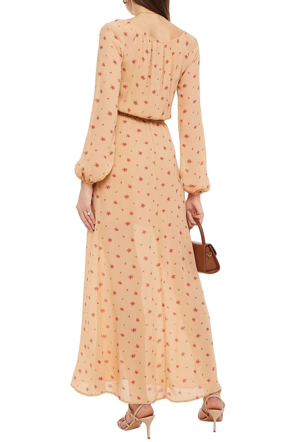 REFORMATION Augusta gathered floral-print crepe maxi dress
