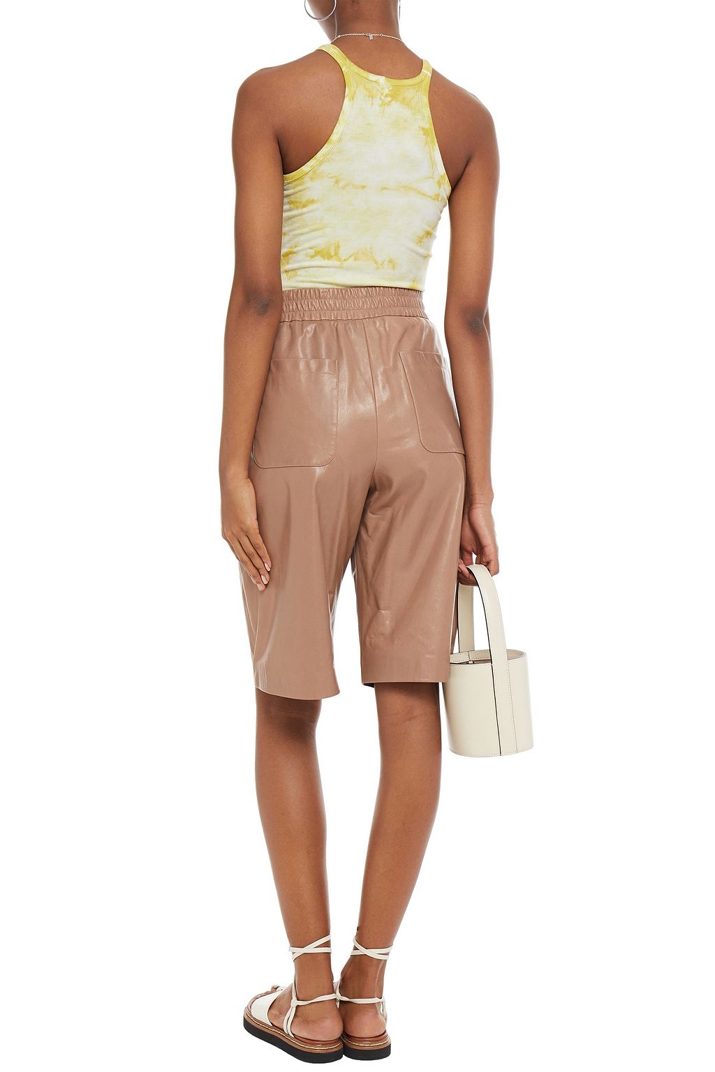 ENZA COSTA Tie-dyed ribbed jersey tank