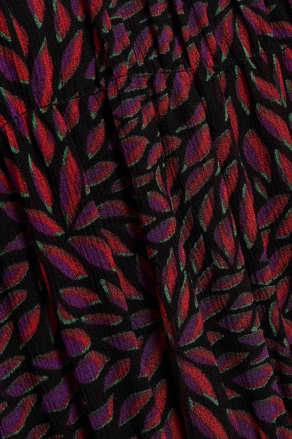 BA&SH Grace pleated printed crepon mini dress