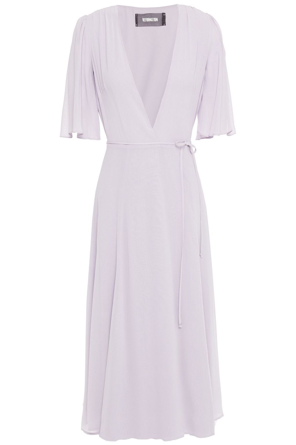 crepe wrap dress