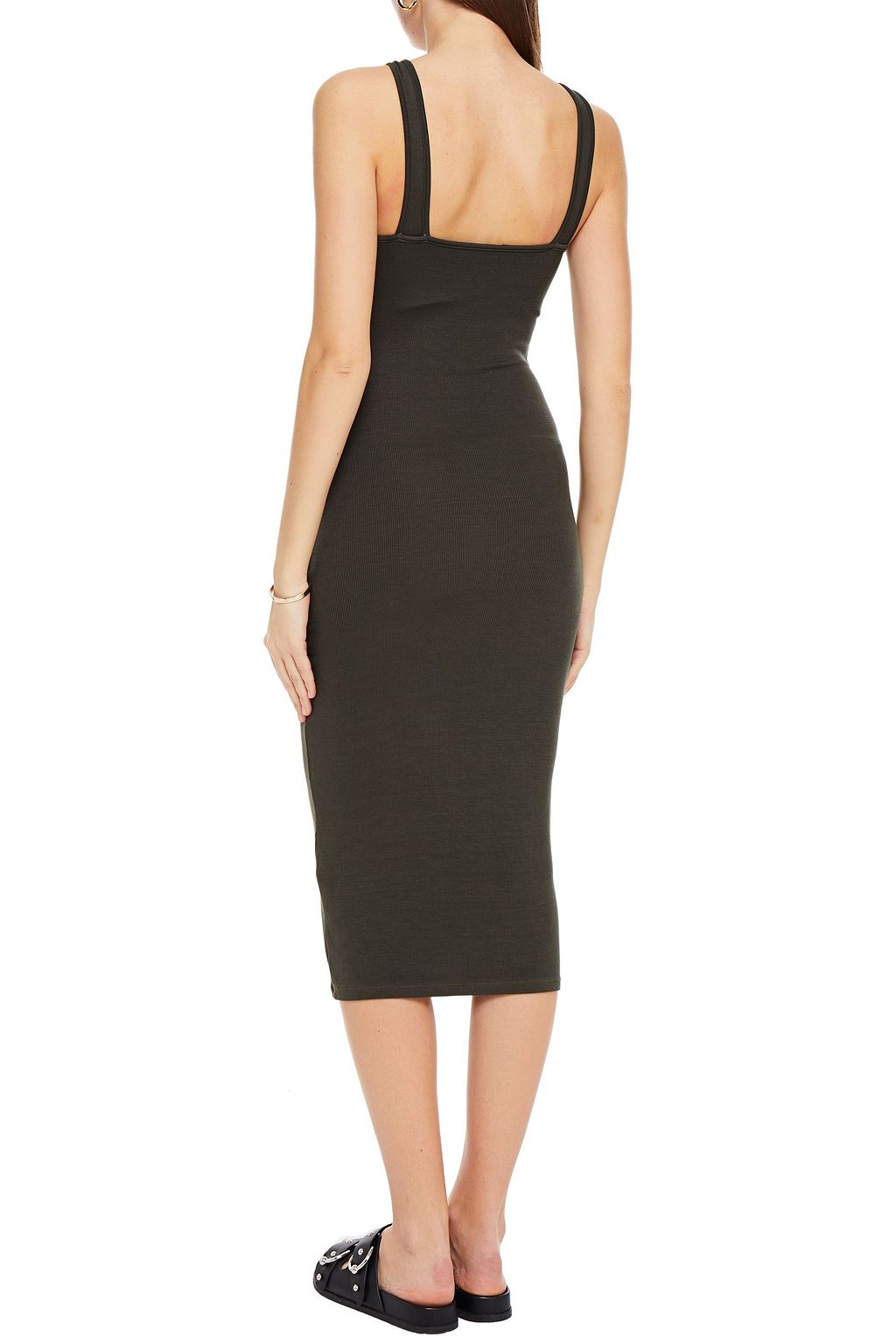 ENZA COSTA Ribbed jersey midi dress