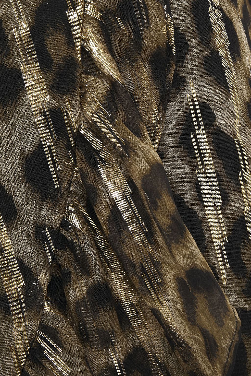 BA&SH Jisy leopard-print fil coupé silk-blend georgette maxi wrap dress