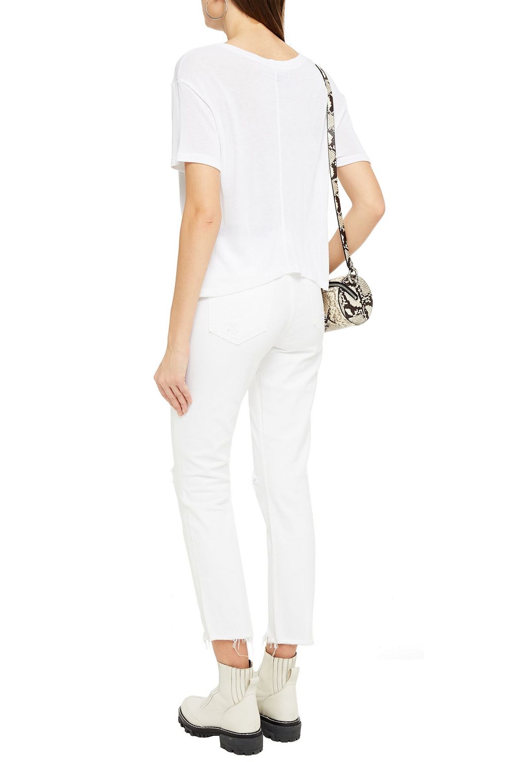 ENZA COSTA Cropped knitted T-shirt