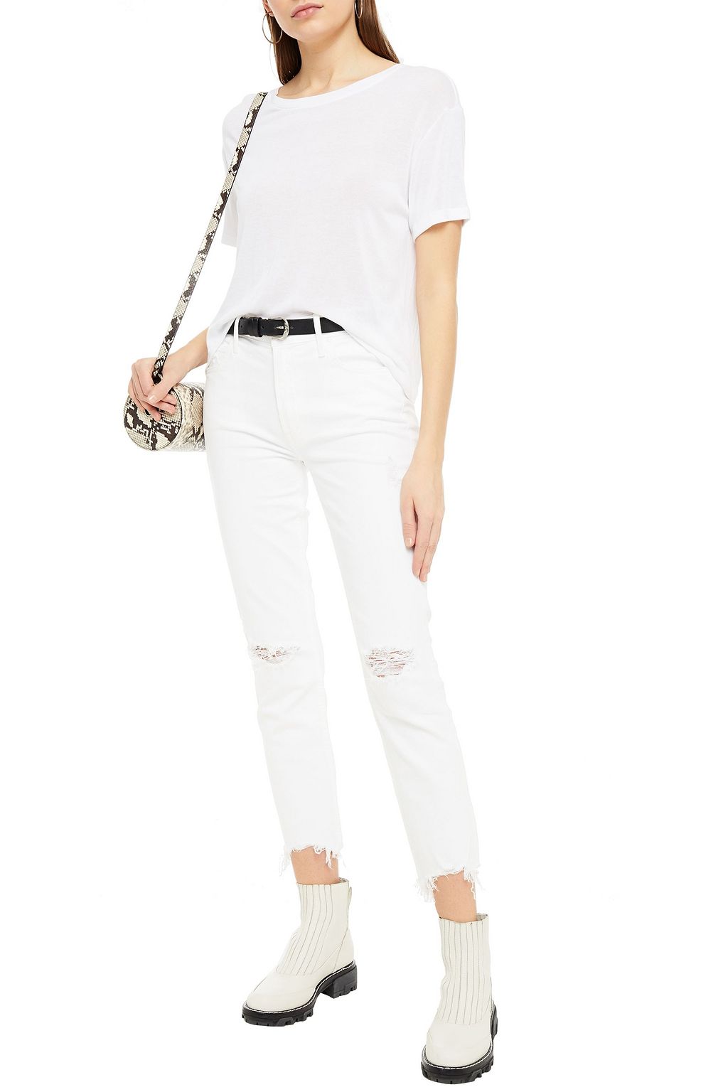ENZA COSTA Cropped knitted T-shirt