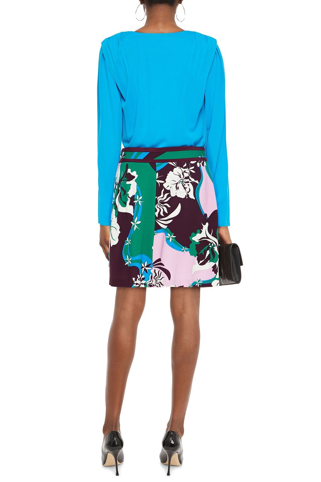PUCCI Draped printed stretch-jersey mini dress