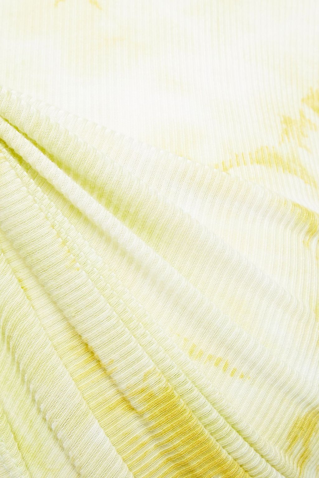 ENZA COSTA Cropped tie-dyed ribbed jersey T-shirt