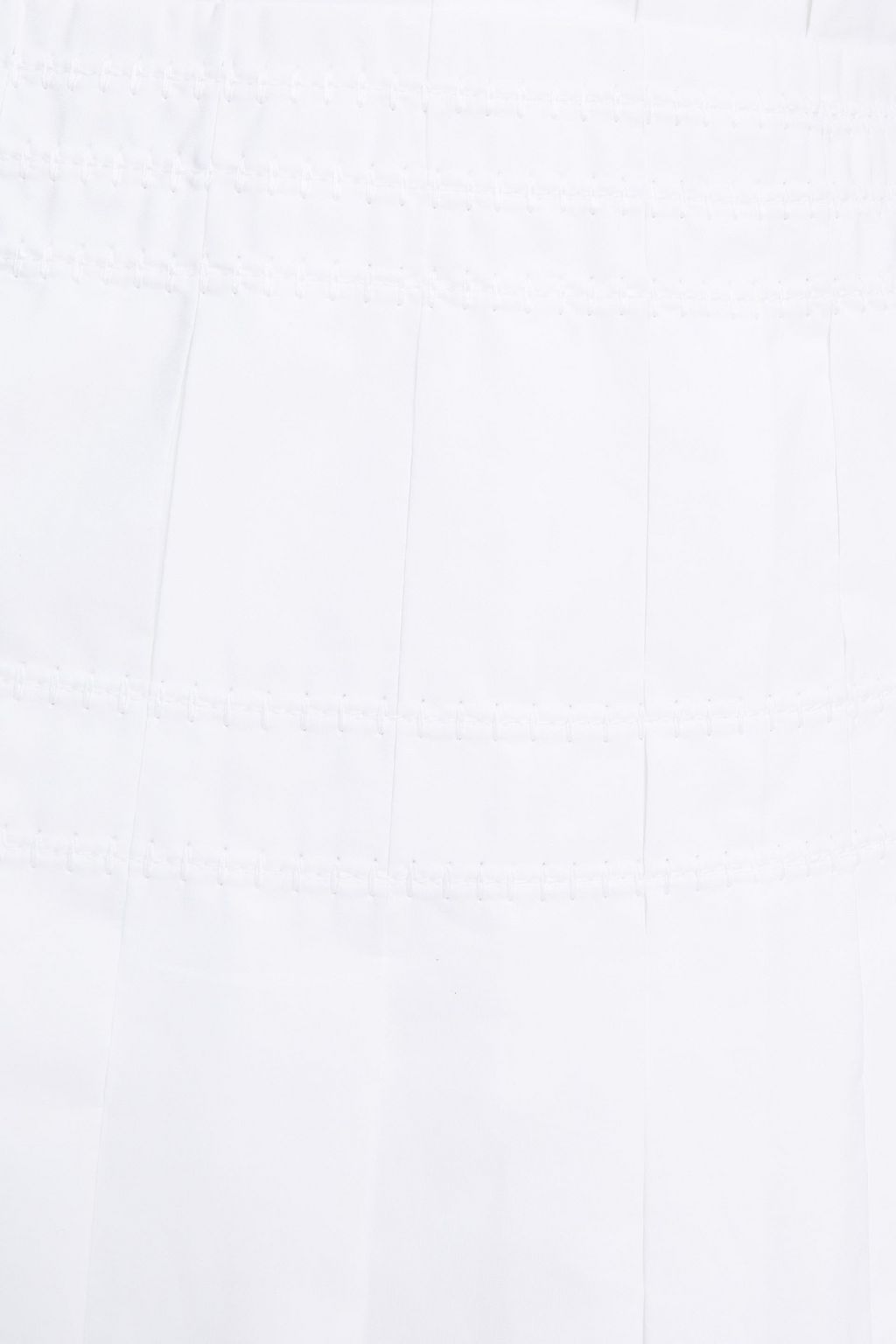 LORO PIANA Kassidy pleated embroidered cotton-poplin midi skirt