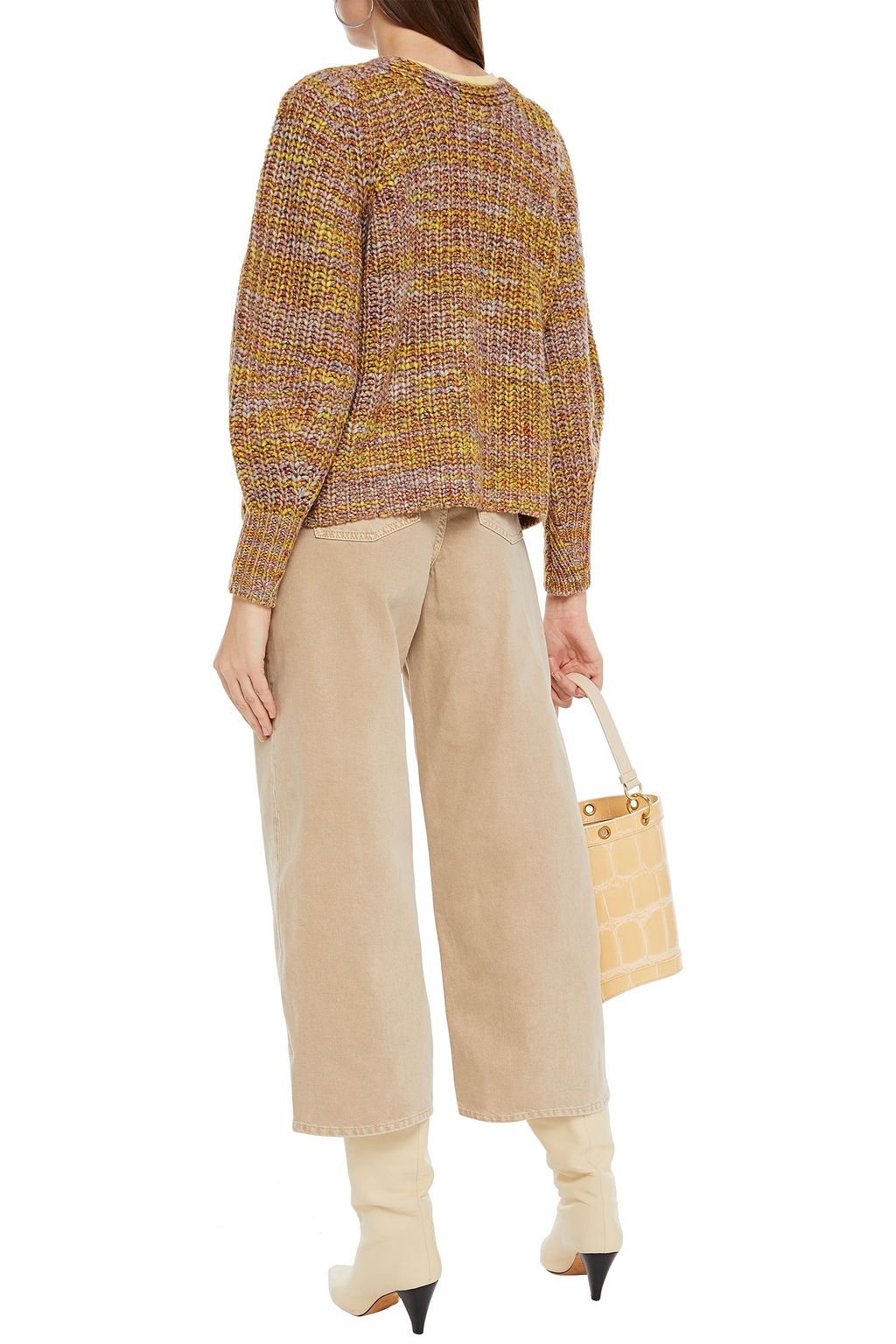 BA&SH Faded high-rise wide-leg jeans