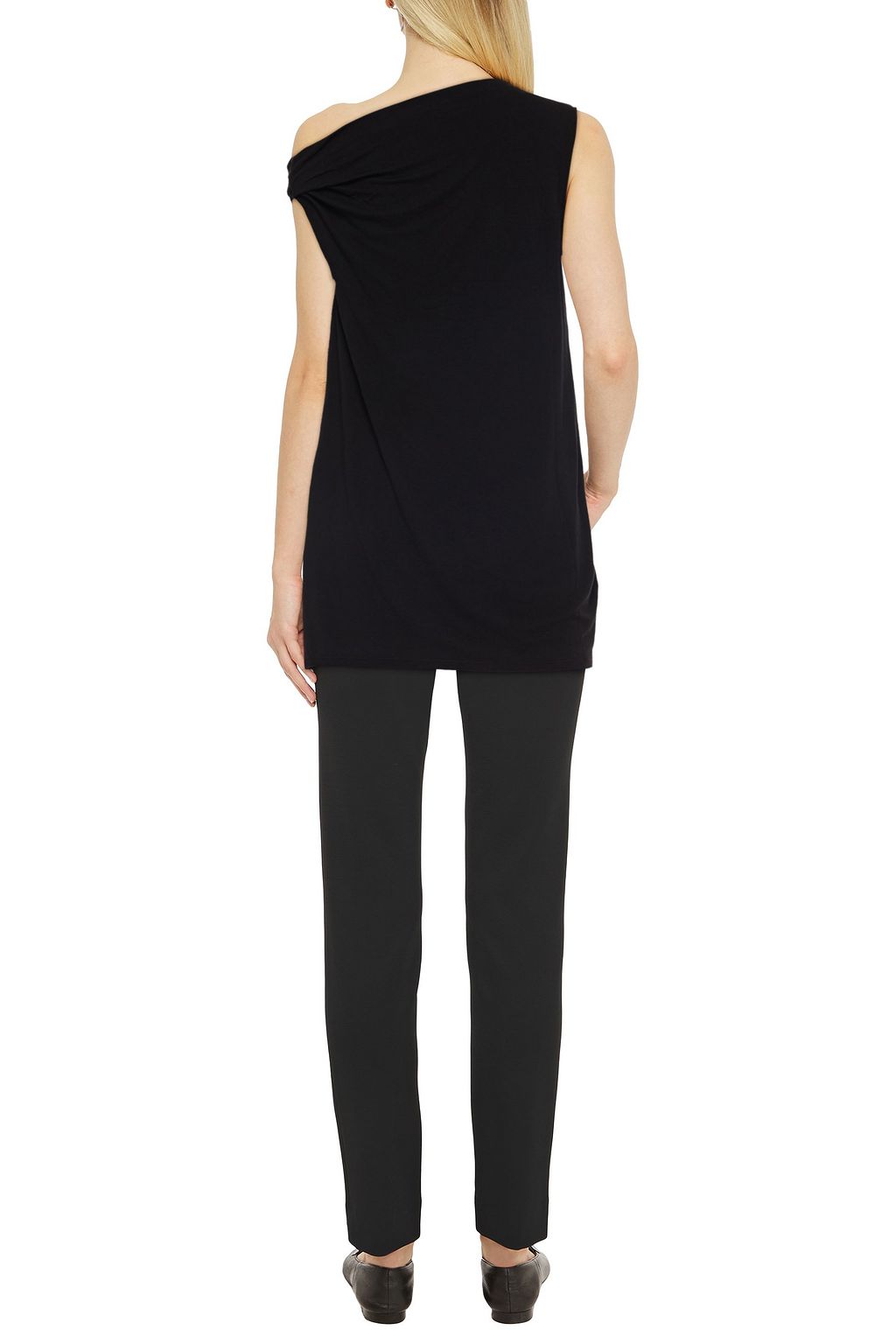 ENZA COSTA Draped stretch-jersey top