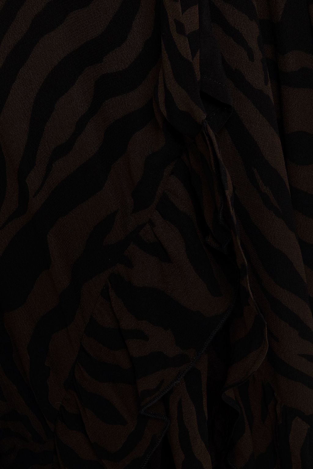 BA&SH Selena asymmetric zebra-print georgette wrap dress