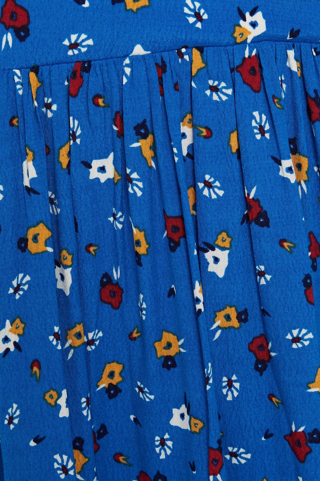 BA&SH Lilia gathered floral-print crepe dress