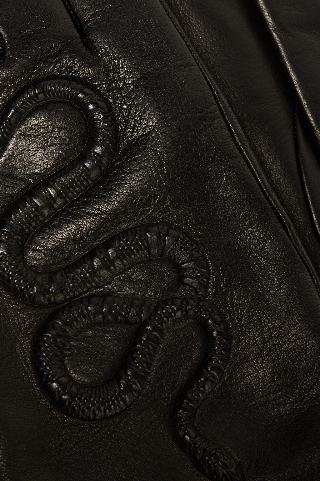GUCCI Embossed leather gloves