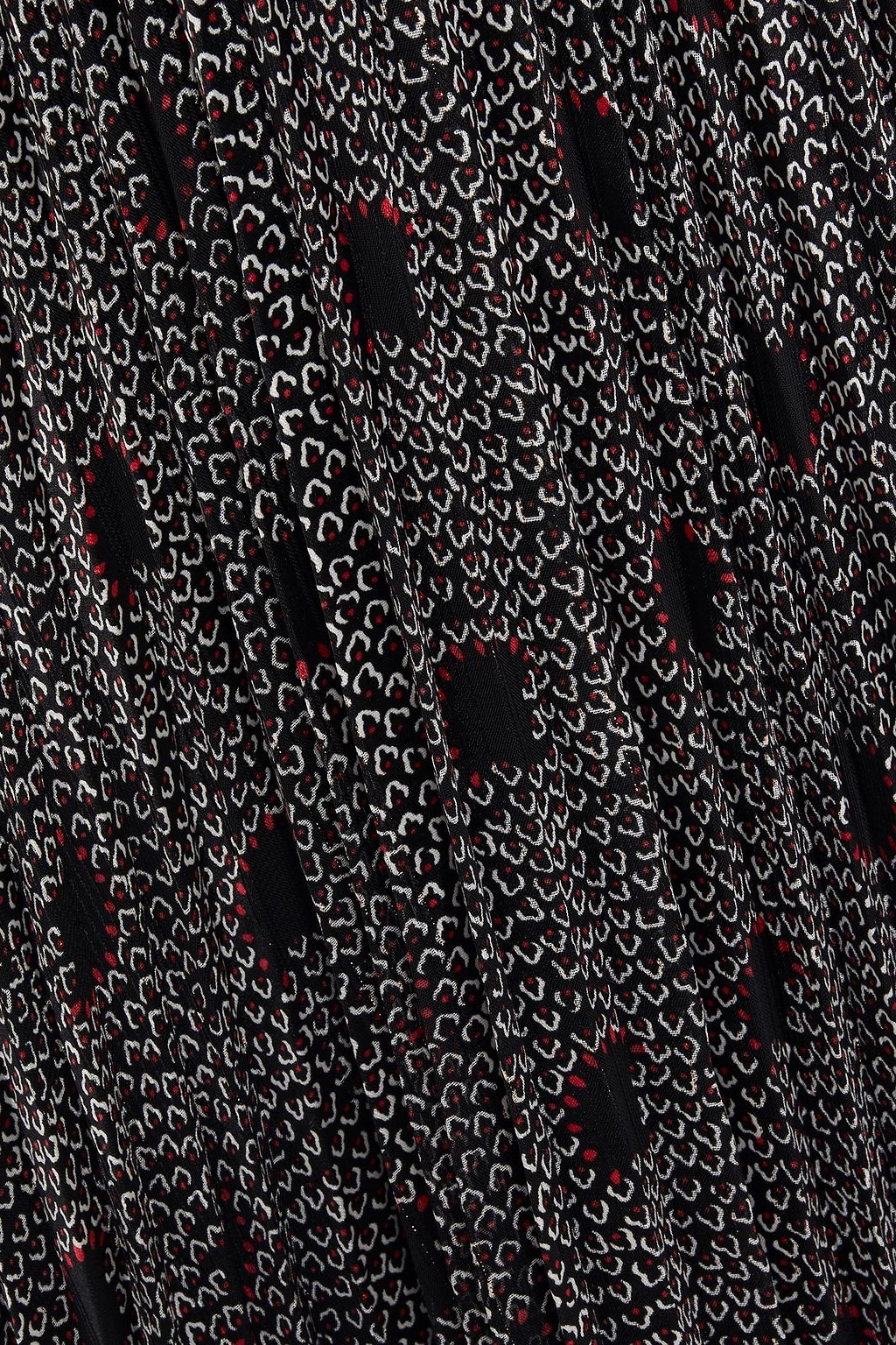 BA&SH Pichu pleated printed jacquard midi skirt