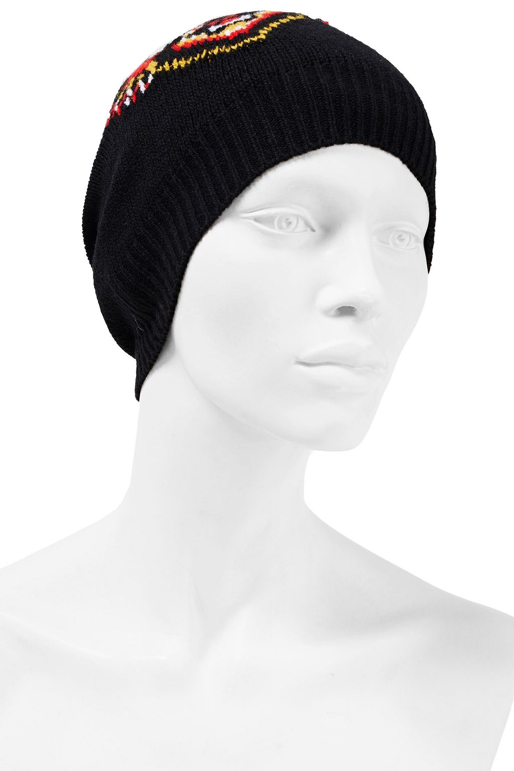 GUCCI Beanie aus Wolle mit Intarsienmuster