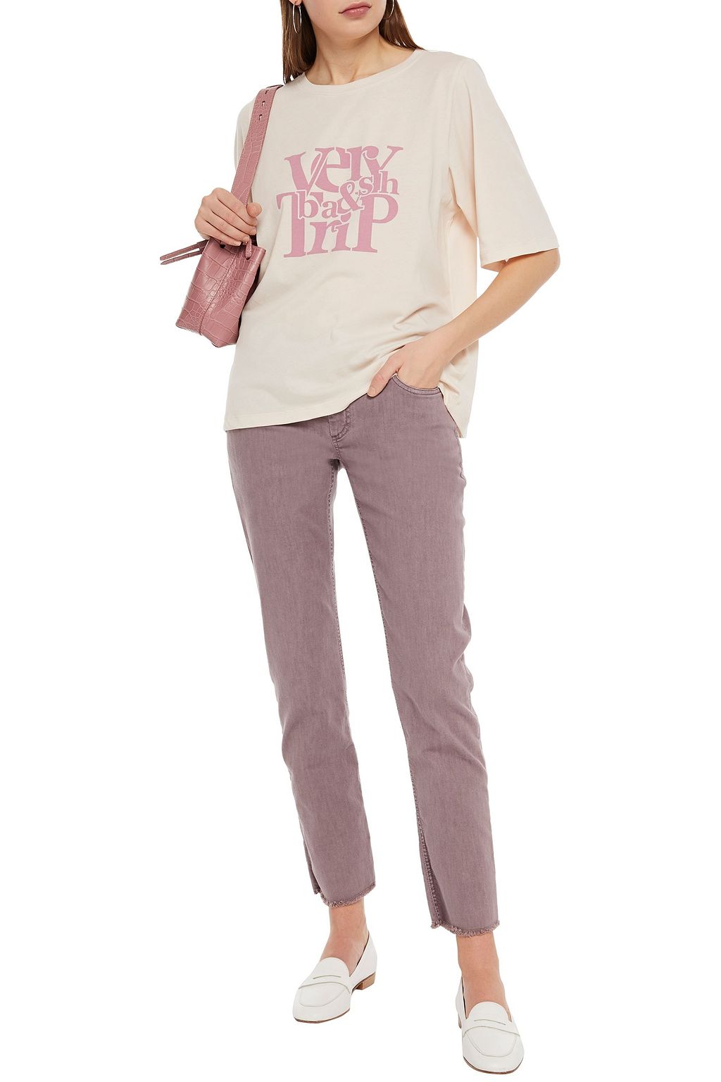 BA&SH Trevor printed cotton-blend jersey T-shirt