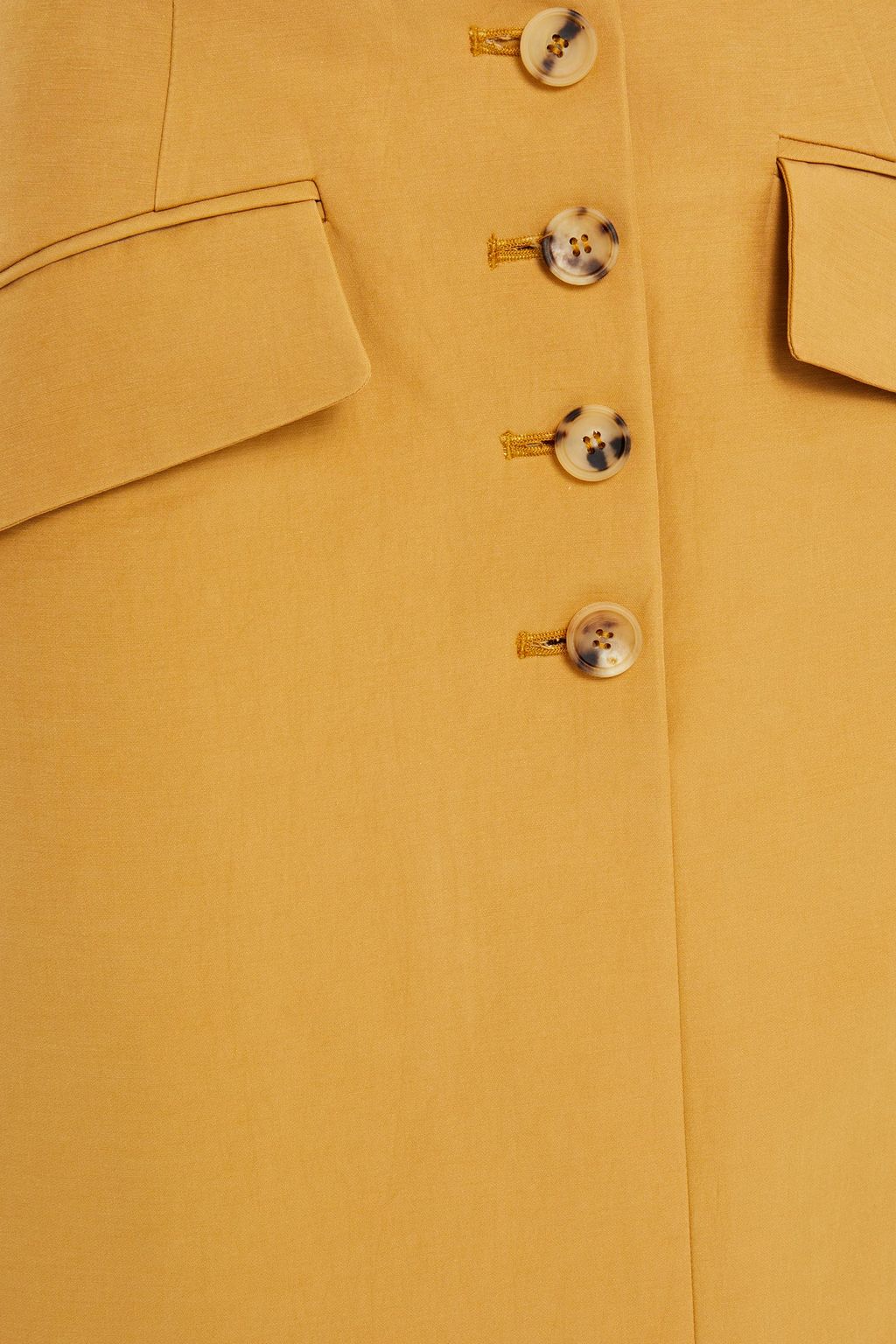 REJINA PYO Button-detailed woven midi skirt
