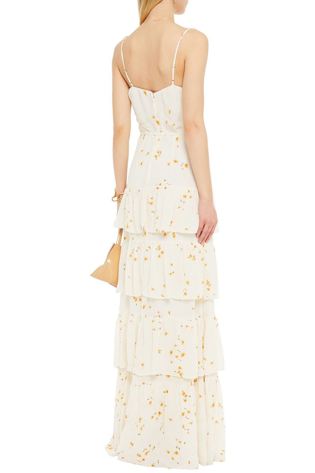 REFORMATION Foxglove tiered floral-print crepe maxi dress