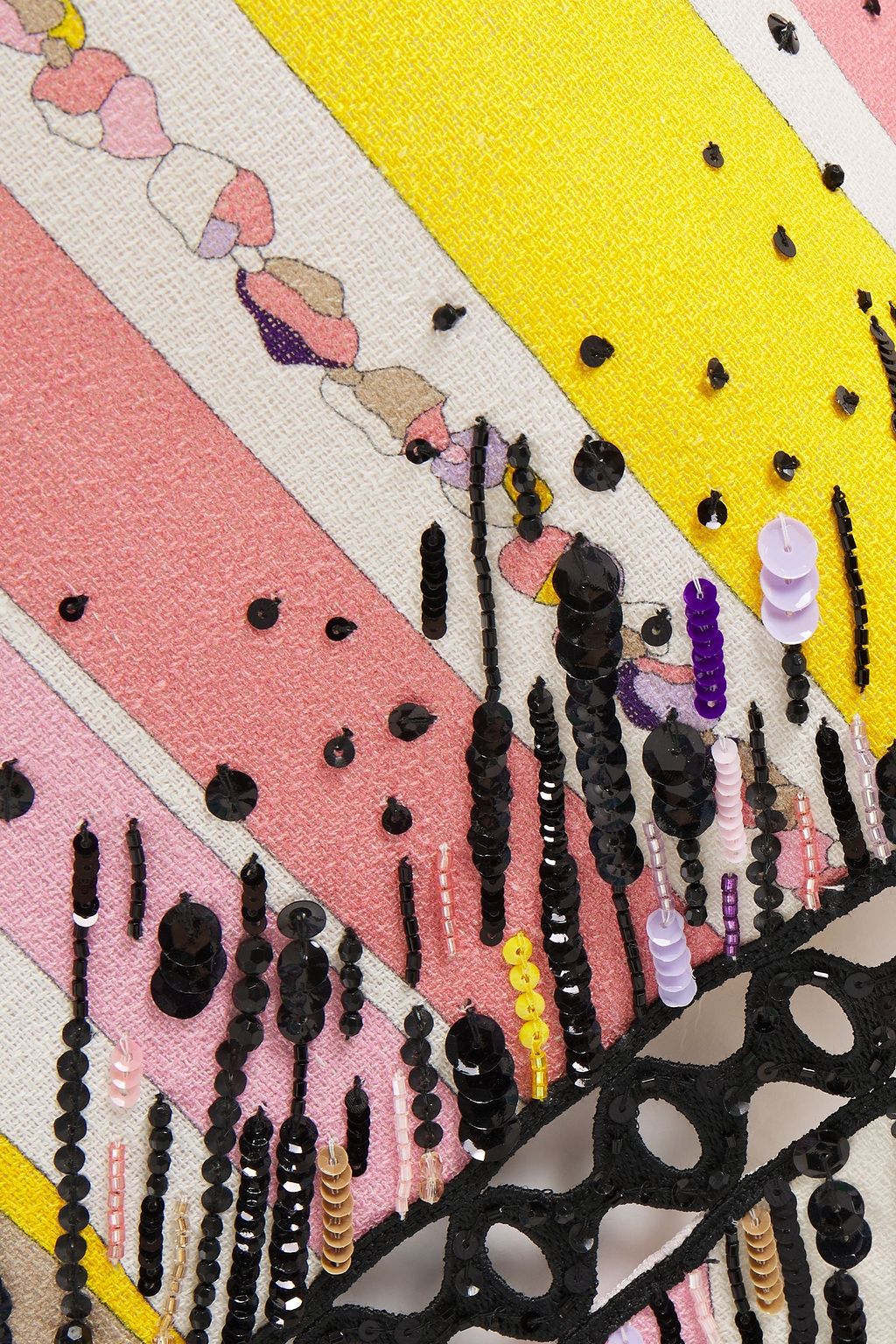 PUCCI Verziertes Minikleid aus Leinengaze mit Print