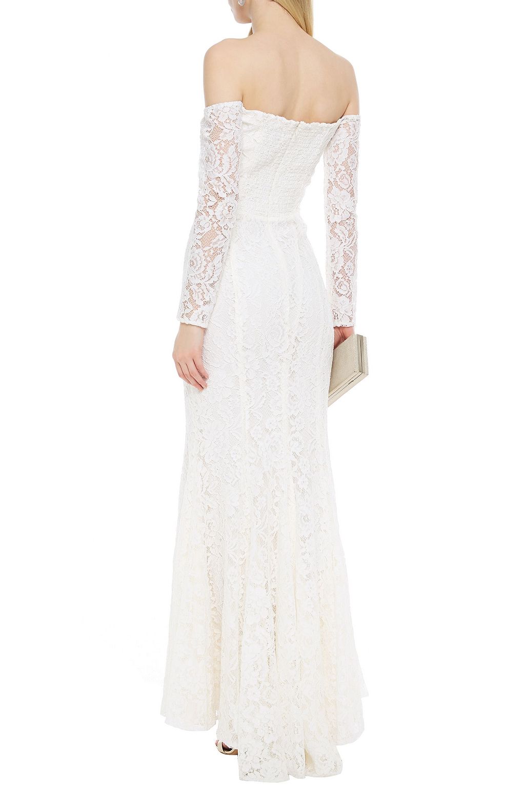 REFORMATION Champs off-the-shoulder corded lace gown